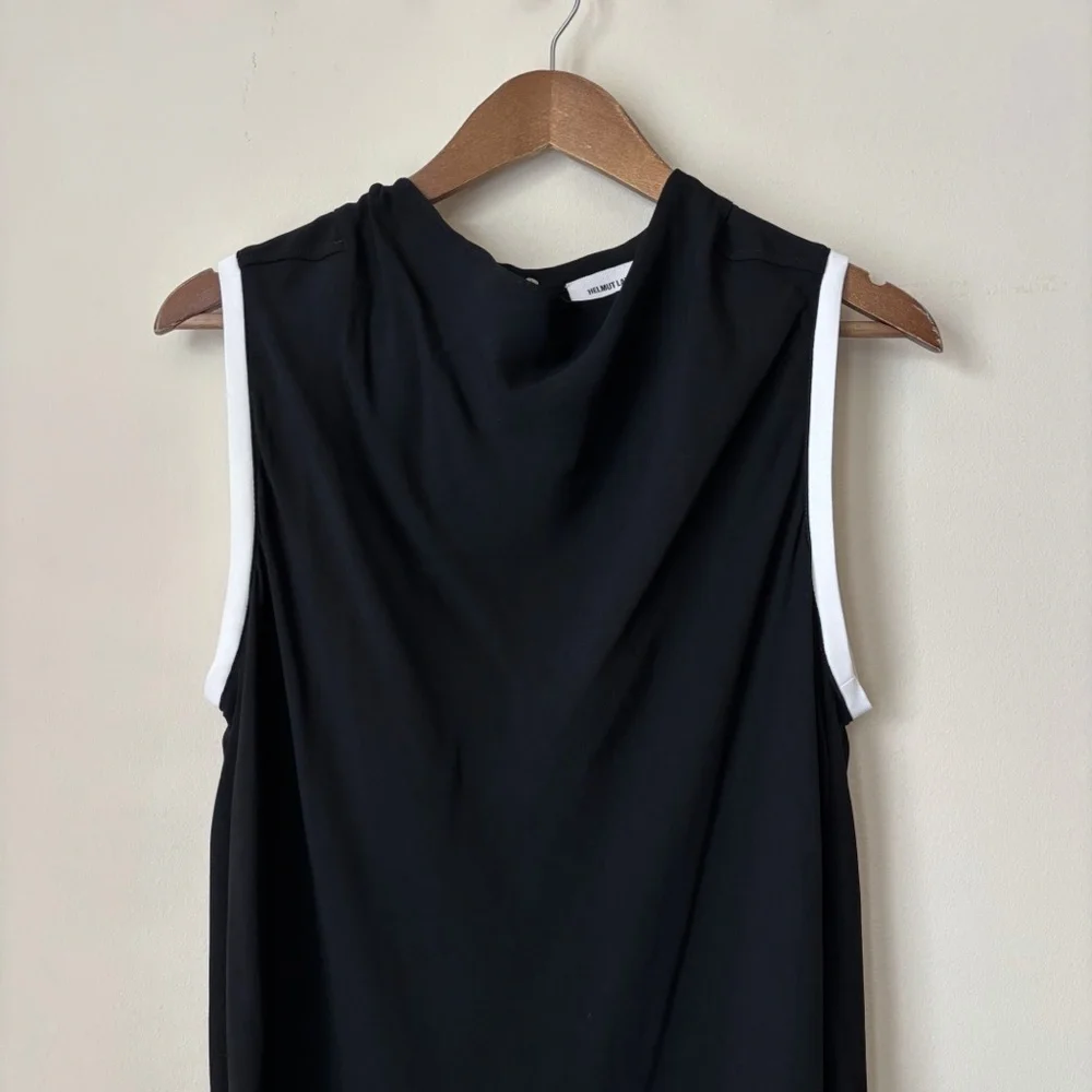Helmut Lang Black Drawstring Waist Torsion Romper Sz 8